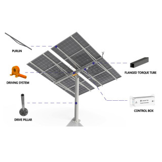 Single post solar pv tracking system